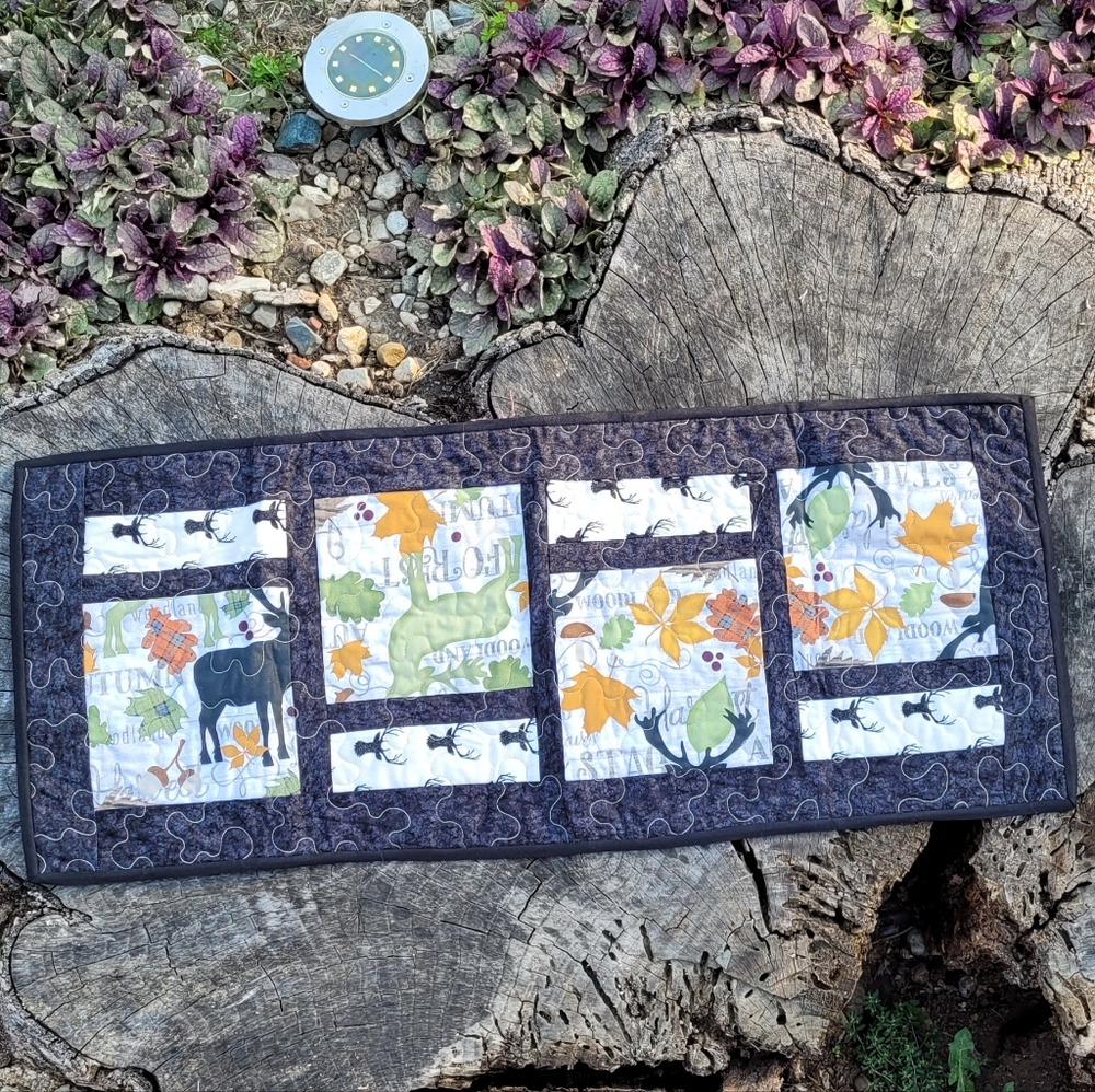 Fall Woodland Quilted Table Runner